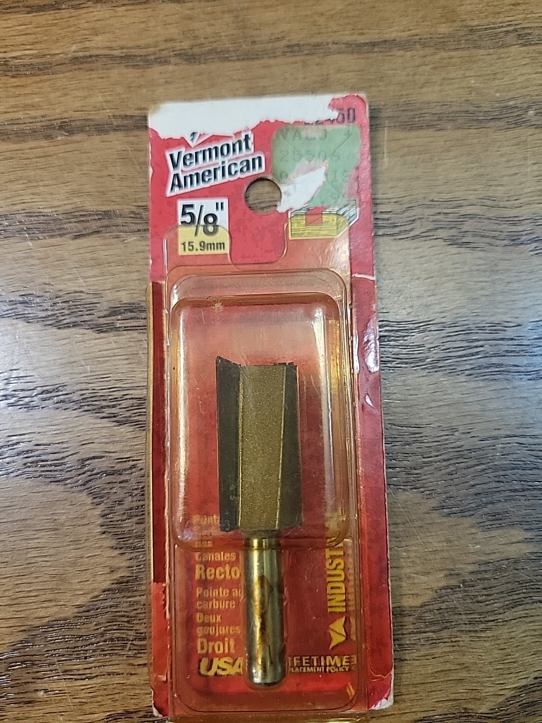 Vermont American 22450 5/8" Straight Router Bit, Two Flutes Carbide Tip