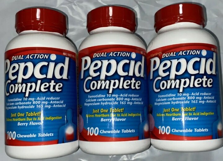 Pepcid Complete  100ct x 3 = 300 Berry Chewable Tablets EXP 2027