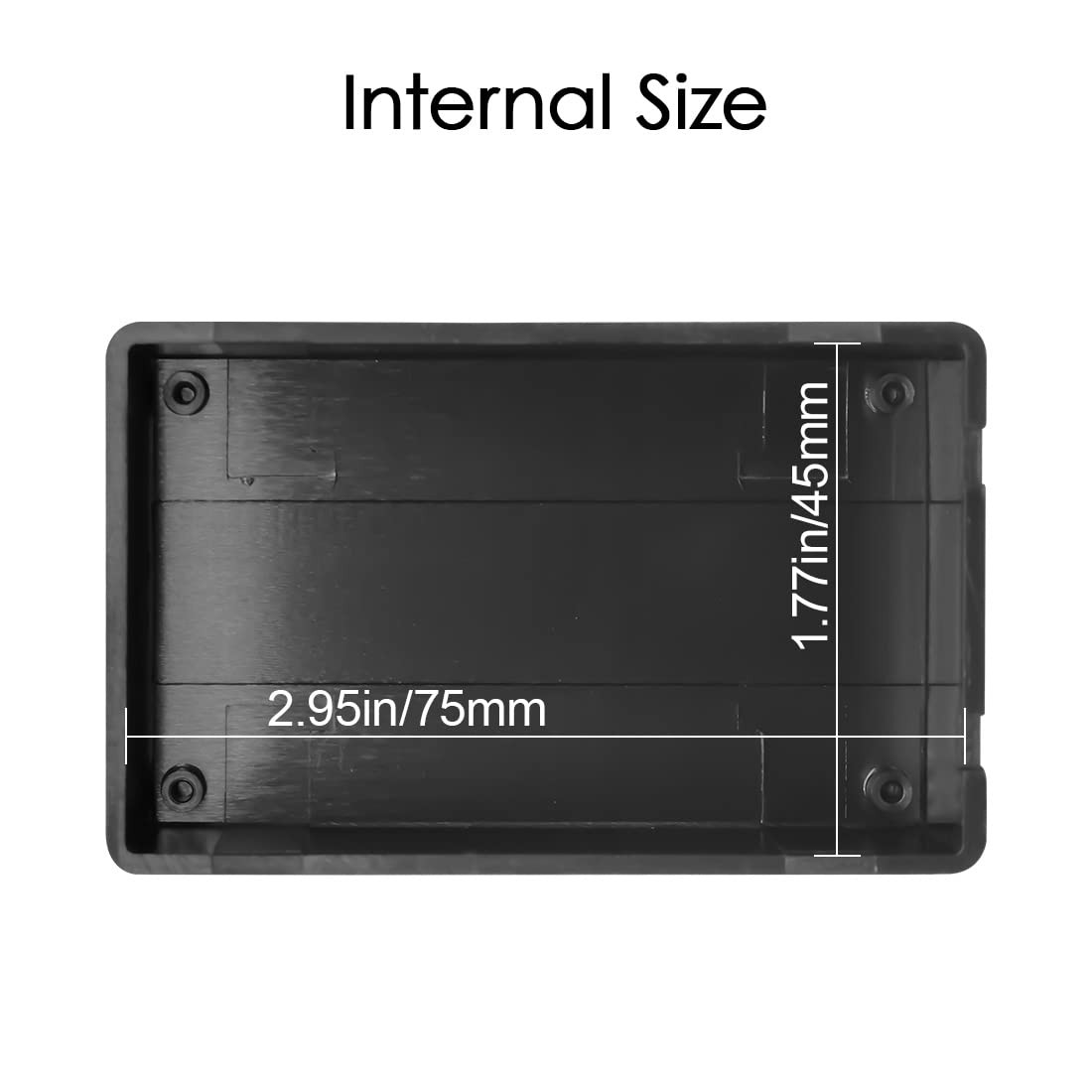 LeMotech 5 Pieces Plastic Project Boxes 3.1" x 2.0" x 1.0"(5pc), Black