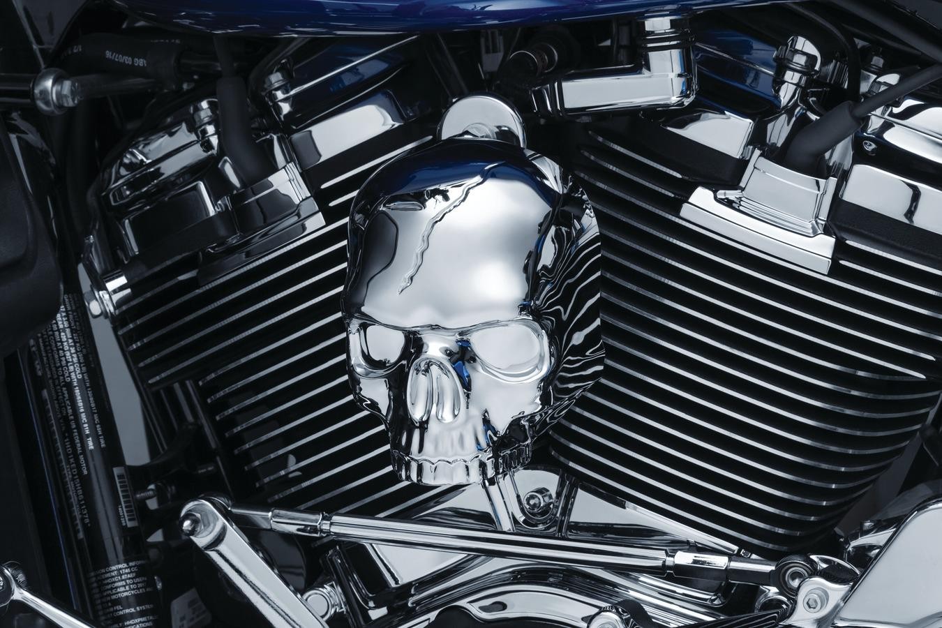 Kuryakyn 5730 Skull Horn Cover for Waterfall Style Horn - Chrome