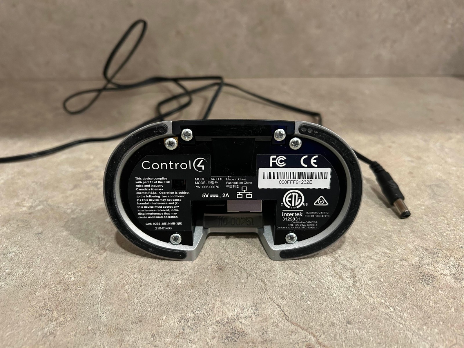 Control4 C4-TT10 T3 Series 10" Table Top Touch Screen Dockable