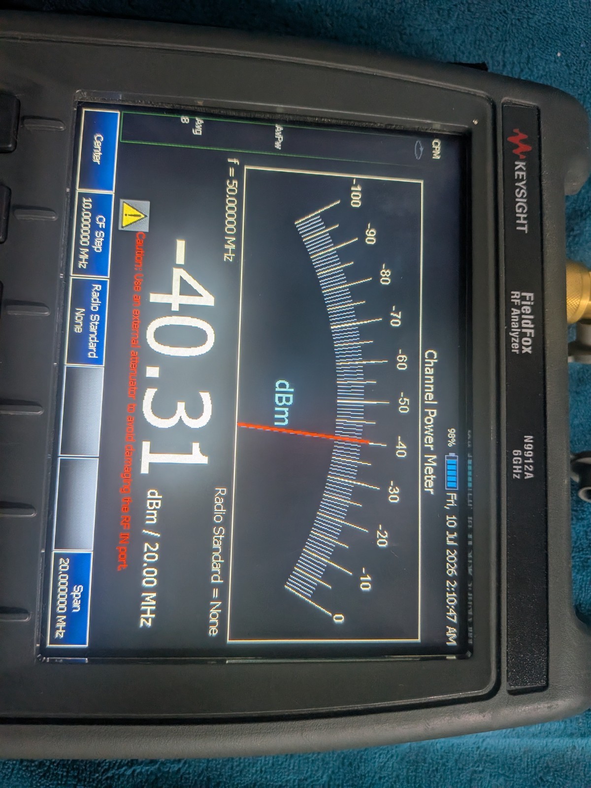 Keysight Agilent Fieldfox N9912A Spectrum Analyzer Generator VNA Meter Cpu2 Cald