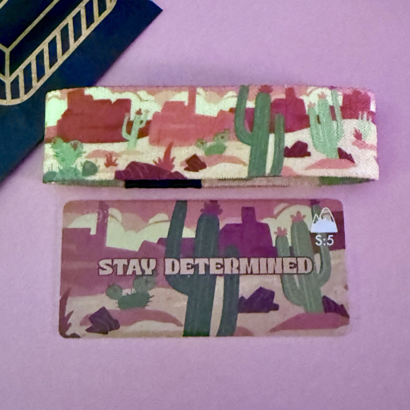New! ZOX Strap *STAY DETERMINED S:5* Sz LARGE Reversible Wristband with Card