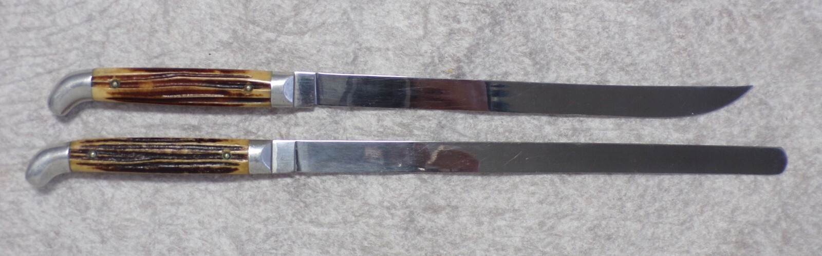 VINTAGE CROWN Q CARVING KNIFE SET WITH FINEST STAINLESS STEEL 6 INCH BLADE