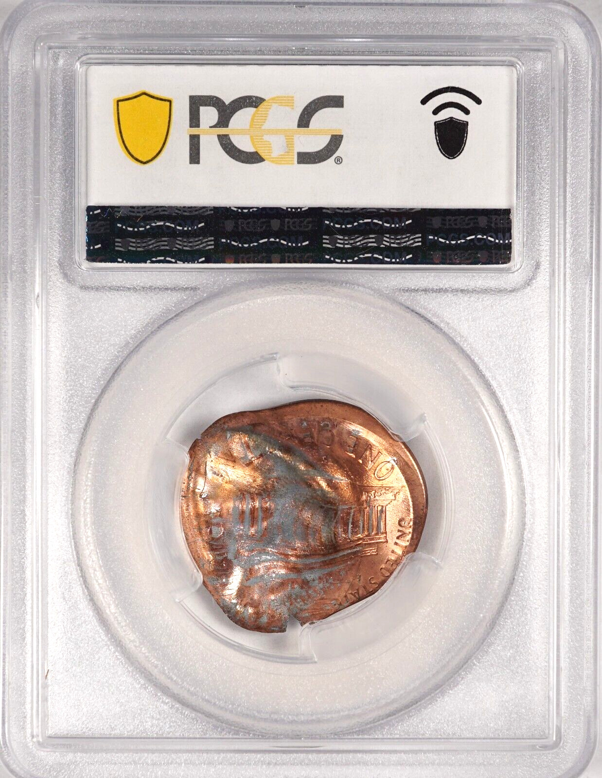 Massive Double Struck 1c Lincoln - Rare Mint Error coin PCGS MS64RD