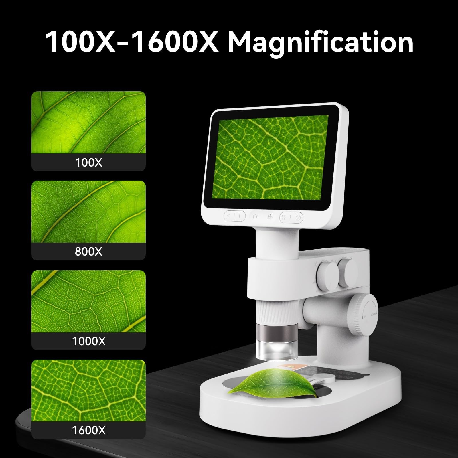 BEAVERLAB Darwin Digital Microscope 1600x 4.0 inch Portable Electronic Coin Micr