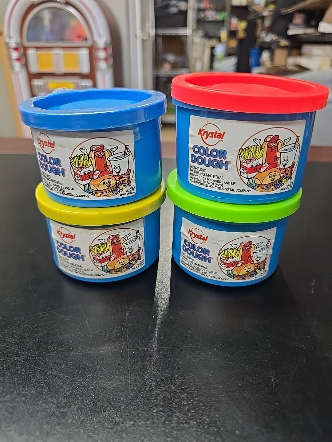 Vintage Kystals Color Dough Lot Of 4