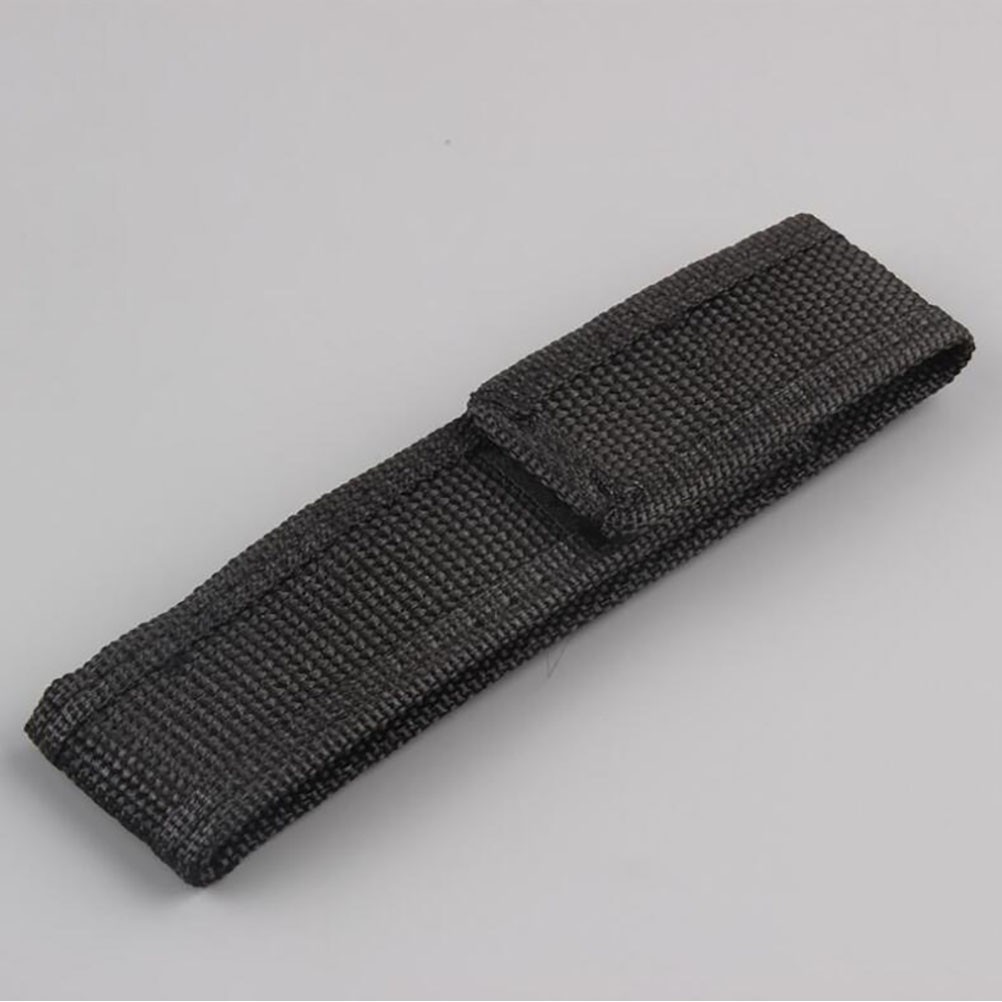 6Pcs Portable Outdoor Flashlight Holders Reusable Black Cloth Flashlight Pouches
