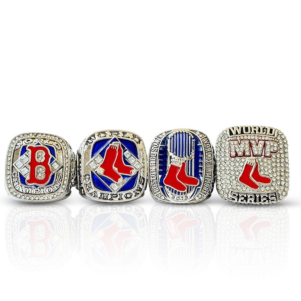 4PCS Boston Red Sox Championship Rings Set no Box