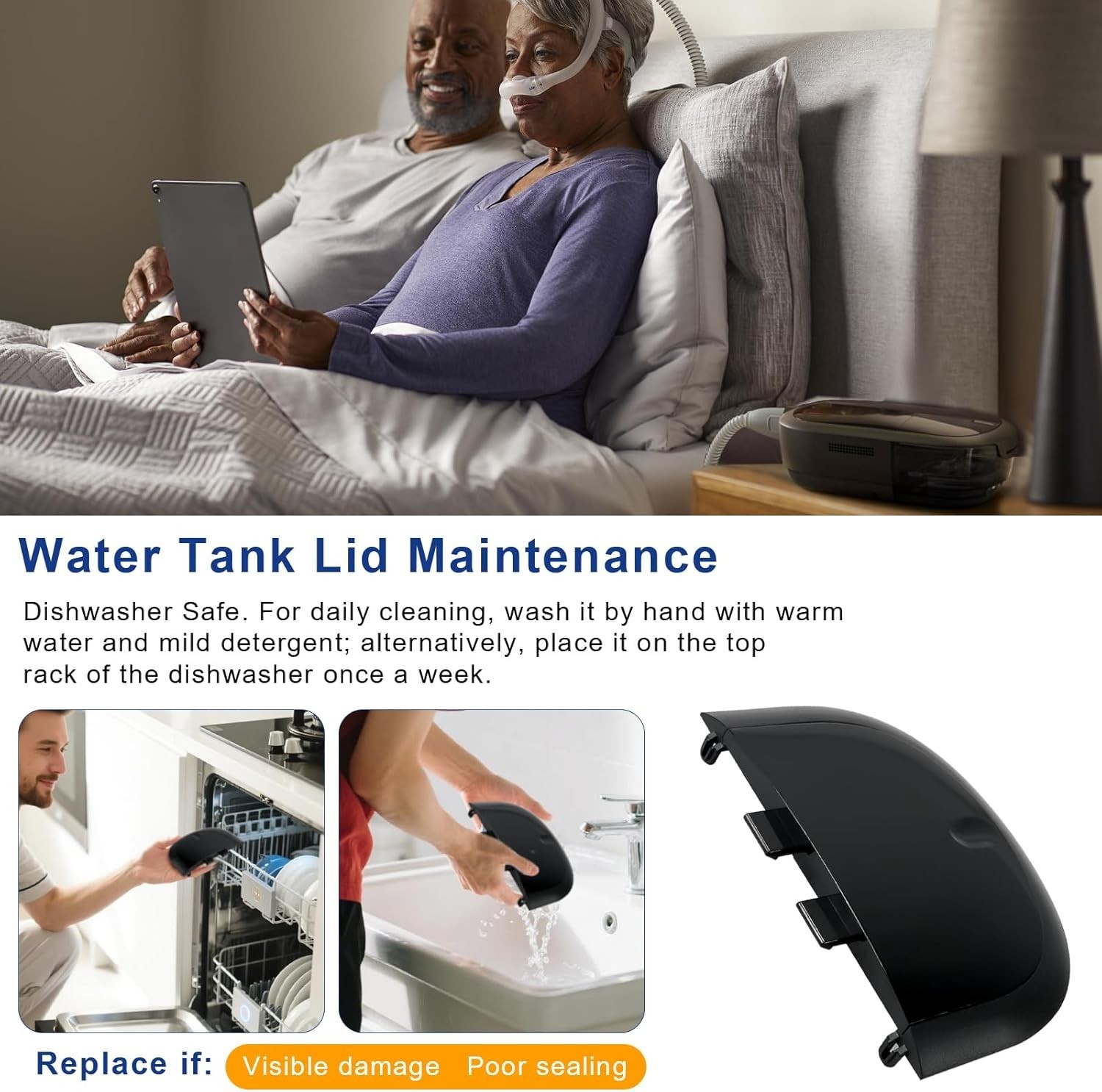 Durable Replacement Lid for Dream-Station 2 Humidifier - Easy Clean & Secure Fit