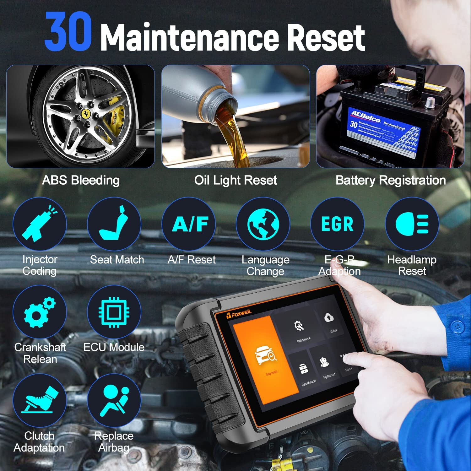 FOXWELL NT710 For VOLVO All Systems OBD2 Scanner Auto Diagnostic Tool ECU Coding