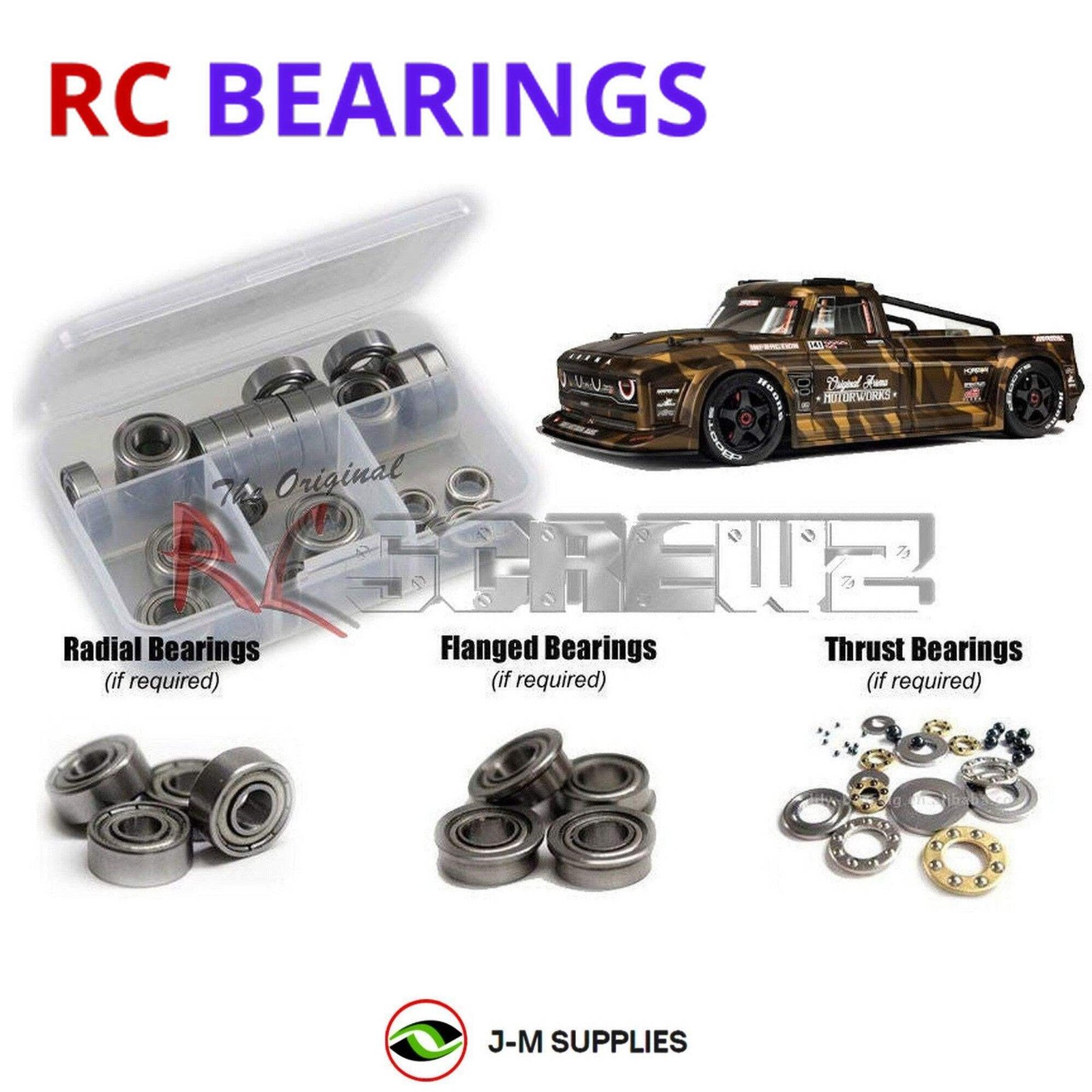 RCScrewZ Metal Shielded Bearings ara020b for Arrma Infraction 6S ARA109001 | SET