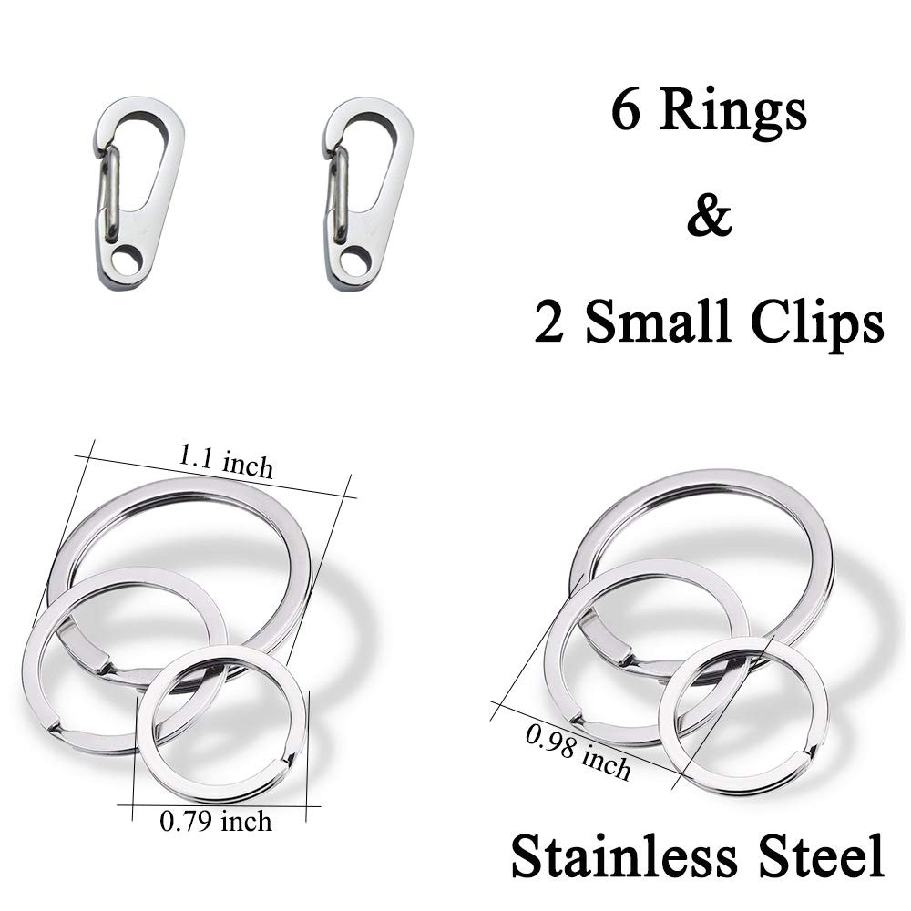 IVIA Dog Tag Clips / 2 Pack/Multiple Size 304 Stainless Steel Quick Clip with...