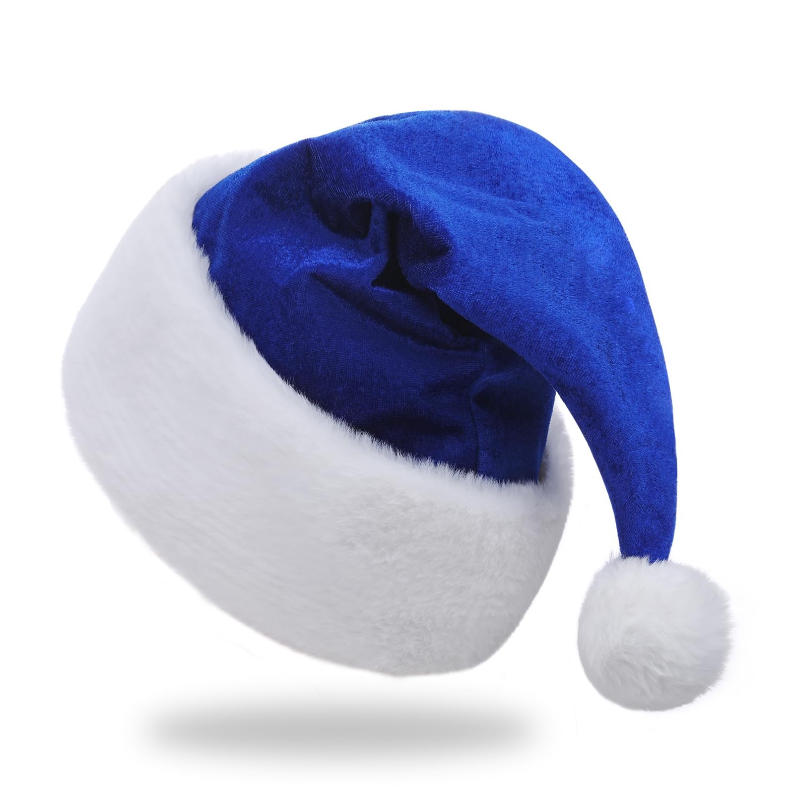 Santa HatAdults Unisex Velvet Christmas HatNew Year Festive Party Christmas S...