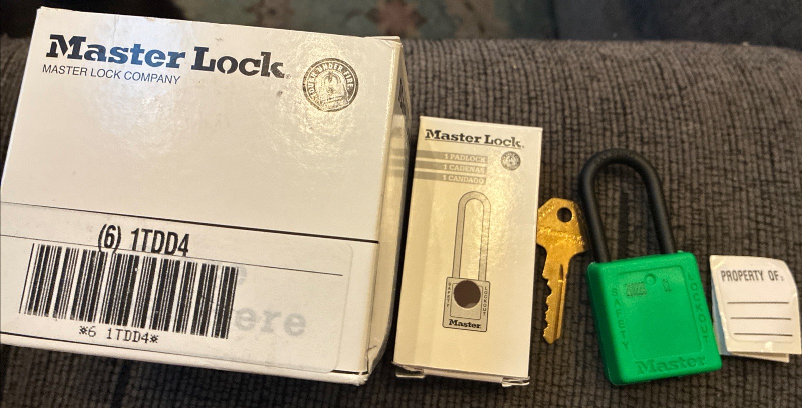 6 X MASTER LOCK 406GRN Lockout Padlock,KD,Green,1-3/4"H 1TDD4