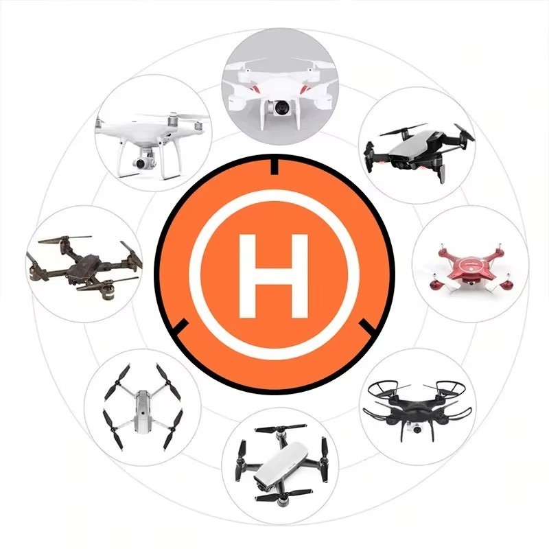 55cm Drone Landing Pad Foldable Felt Drones Take-off Mats Waterproof for Outdoor