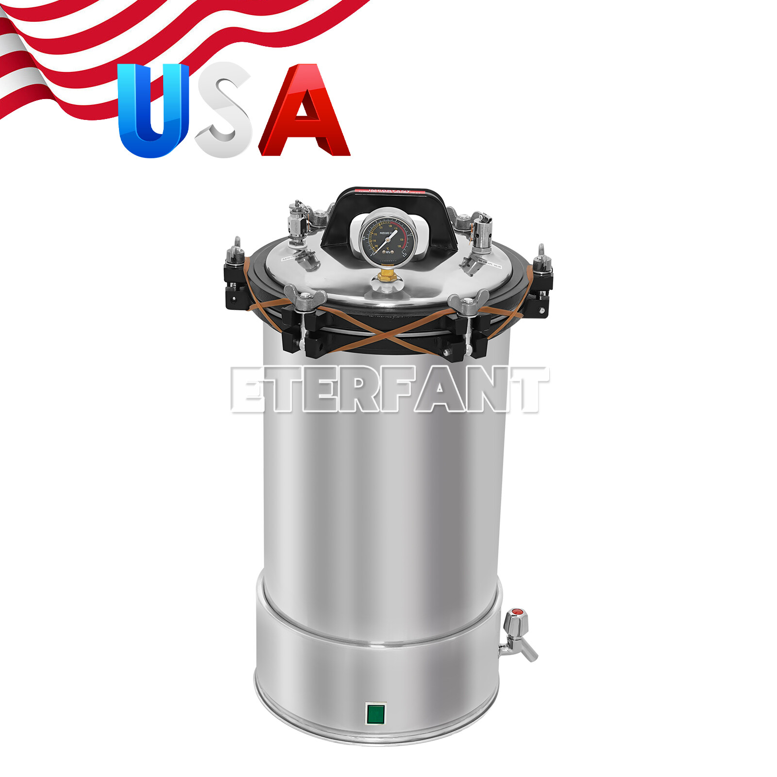 24L Stainless Steel Pressure Steam Sterilizer Portable Electric Heated YX-24LD