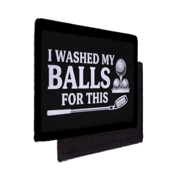 I Washed My Balls for This Golf Player Funny Patch Morale Army Hook [sub]