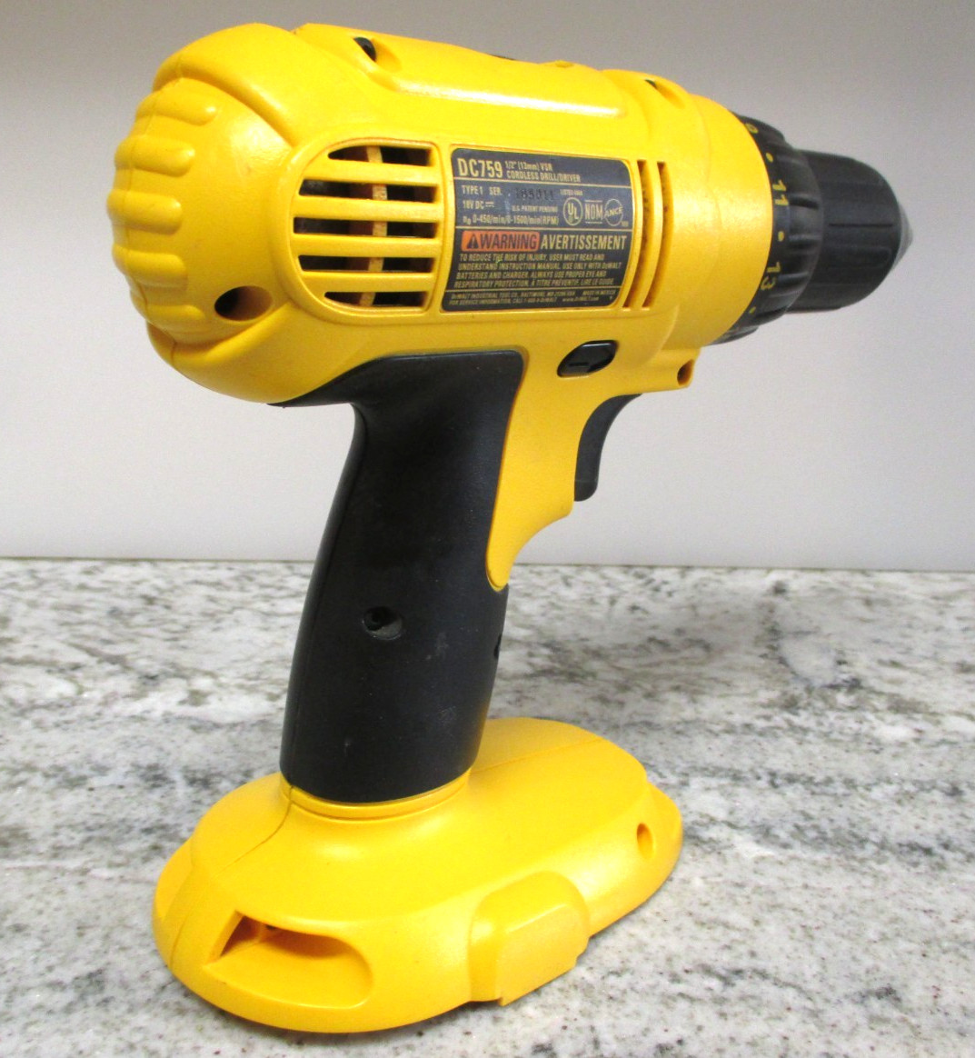 Dewalt 18V Volt DC759 (DC970) 1/2" Cordless DRILL DRIVER *Bare Tool* SUPERB COND
