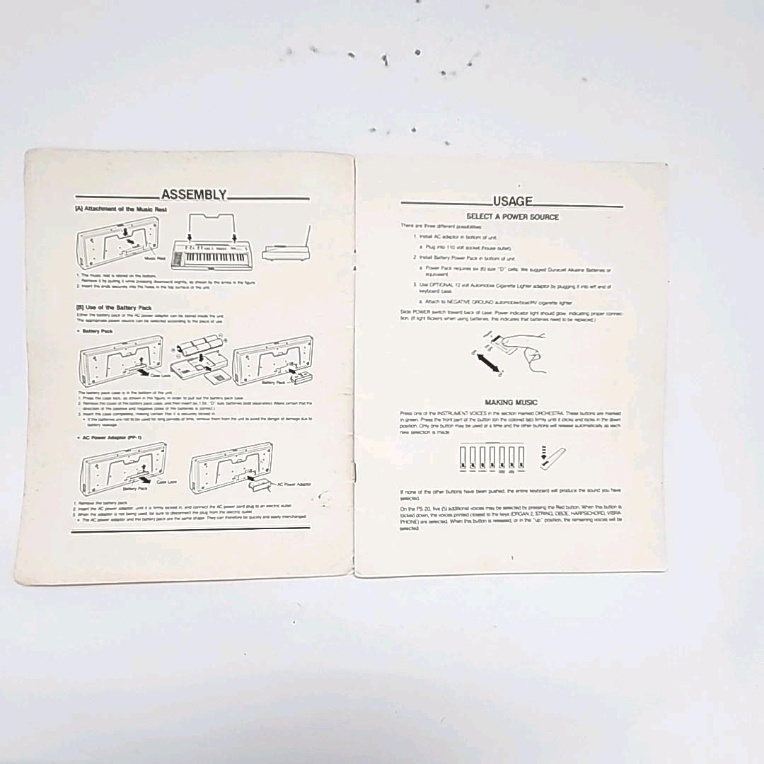 Yamaha Portable Keyboard Playing Guide 1981 Paperback Booklet