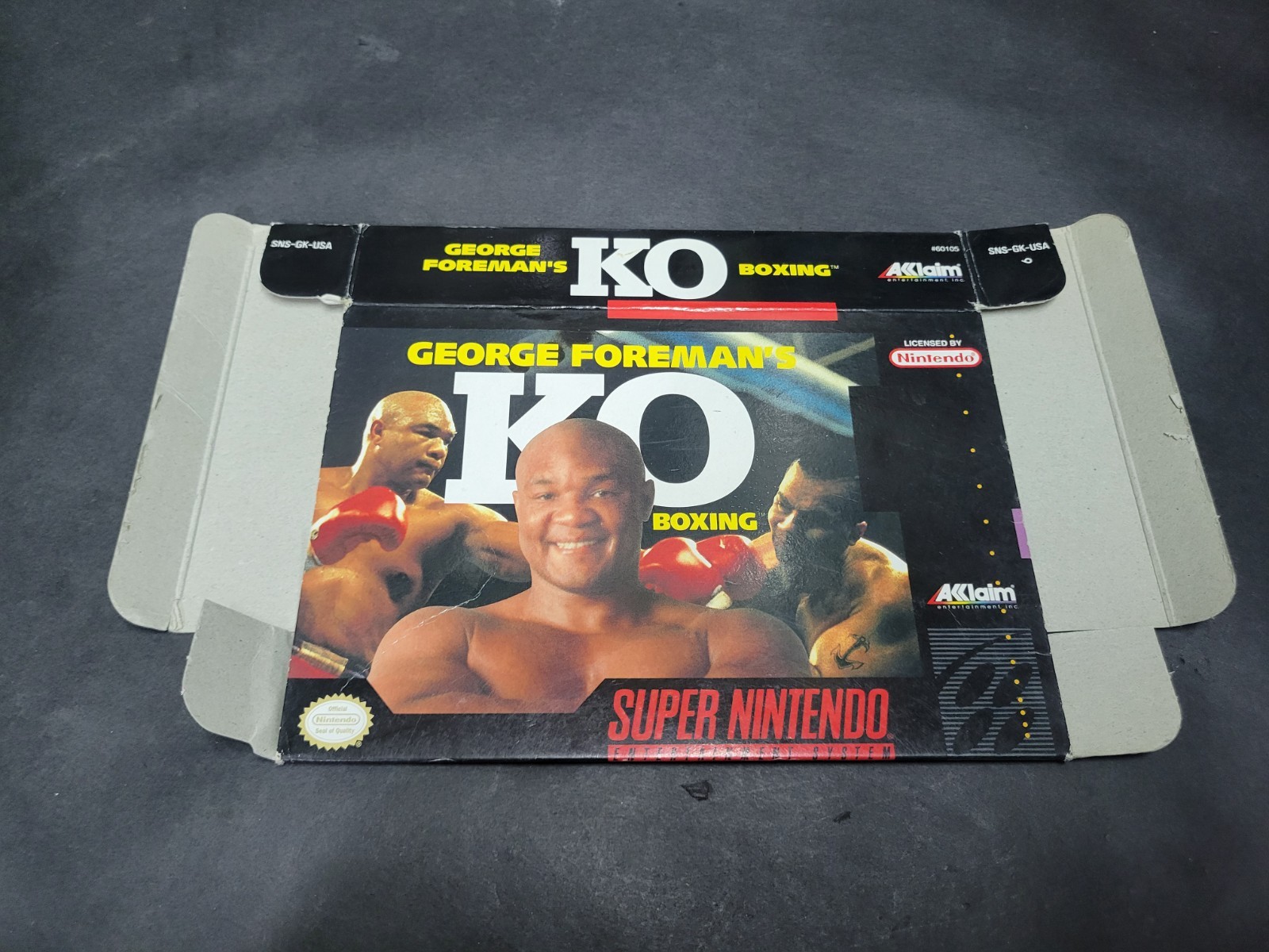George Foreman's KO Boxing Original Authentic BOX ONLY Super Nintendo SNES