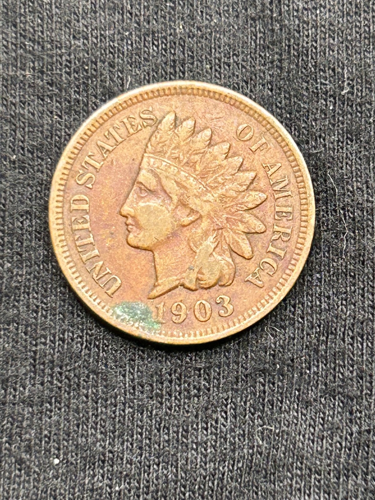 1903 INDIAN HEAD CENT, LIBERTY SHOWING!!