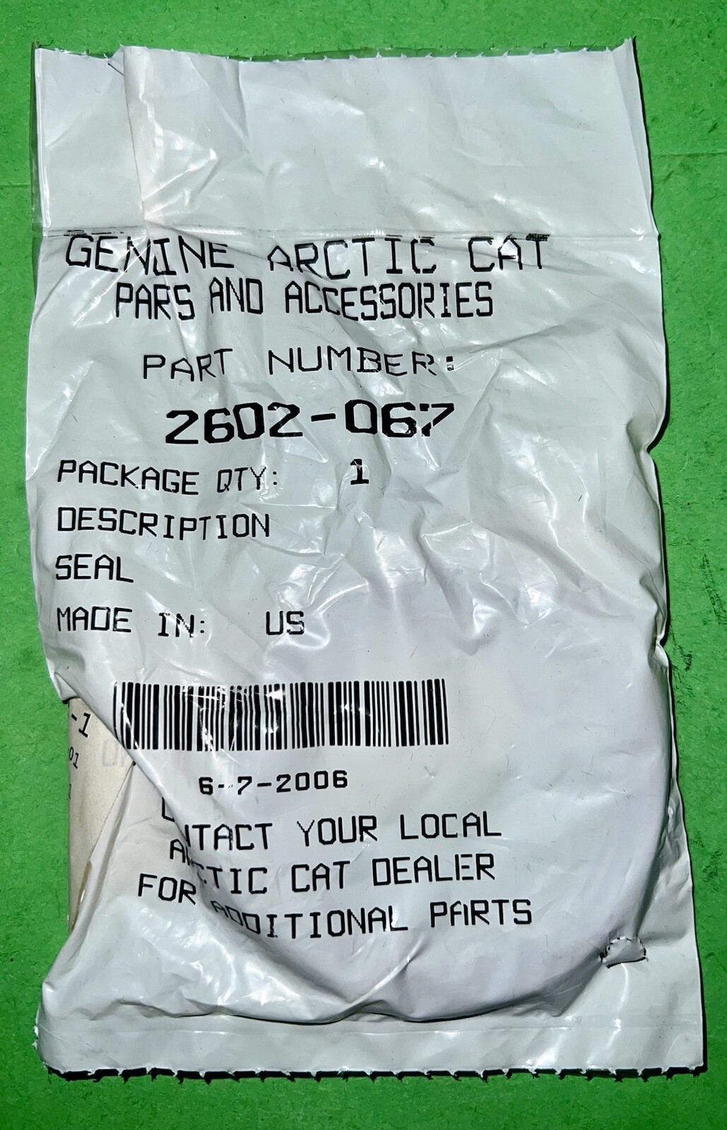 Arctic Cat OEM Oil Seal 2602-159 (or 1602-766) New
