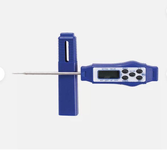 TAYLOR 9877FDA Service Thermometer, -40 to 450,LCD