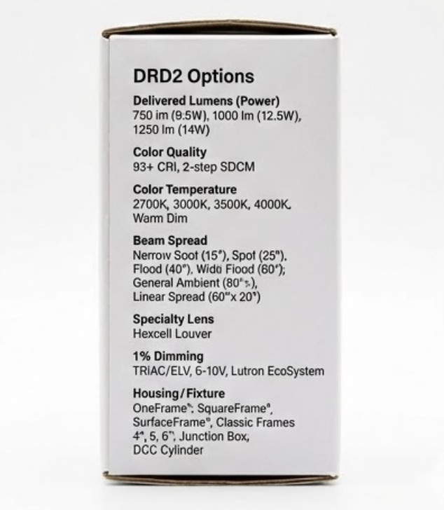DMF Lighting DRD2 LED Downlight Module 1250 Lumens 3000K DRD2M12930GAT Dimmable