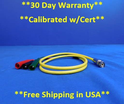 Pomona 5342 Cable Assembly, Triaxial Male 3-Lug to 3 Insulated Alligator Clips