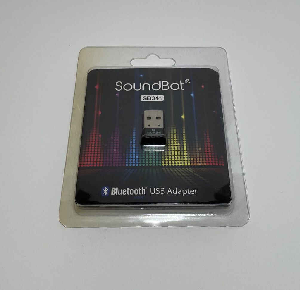 SoundBot SB340 Universal Plug and Play Bluetooth 4.0 USB Adapter New
