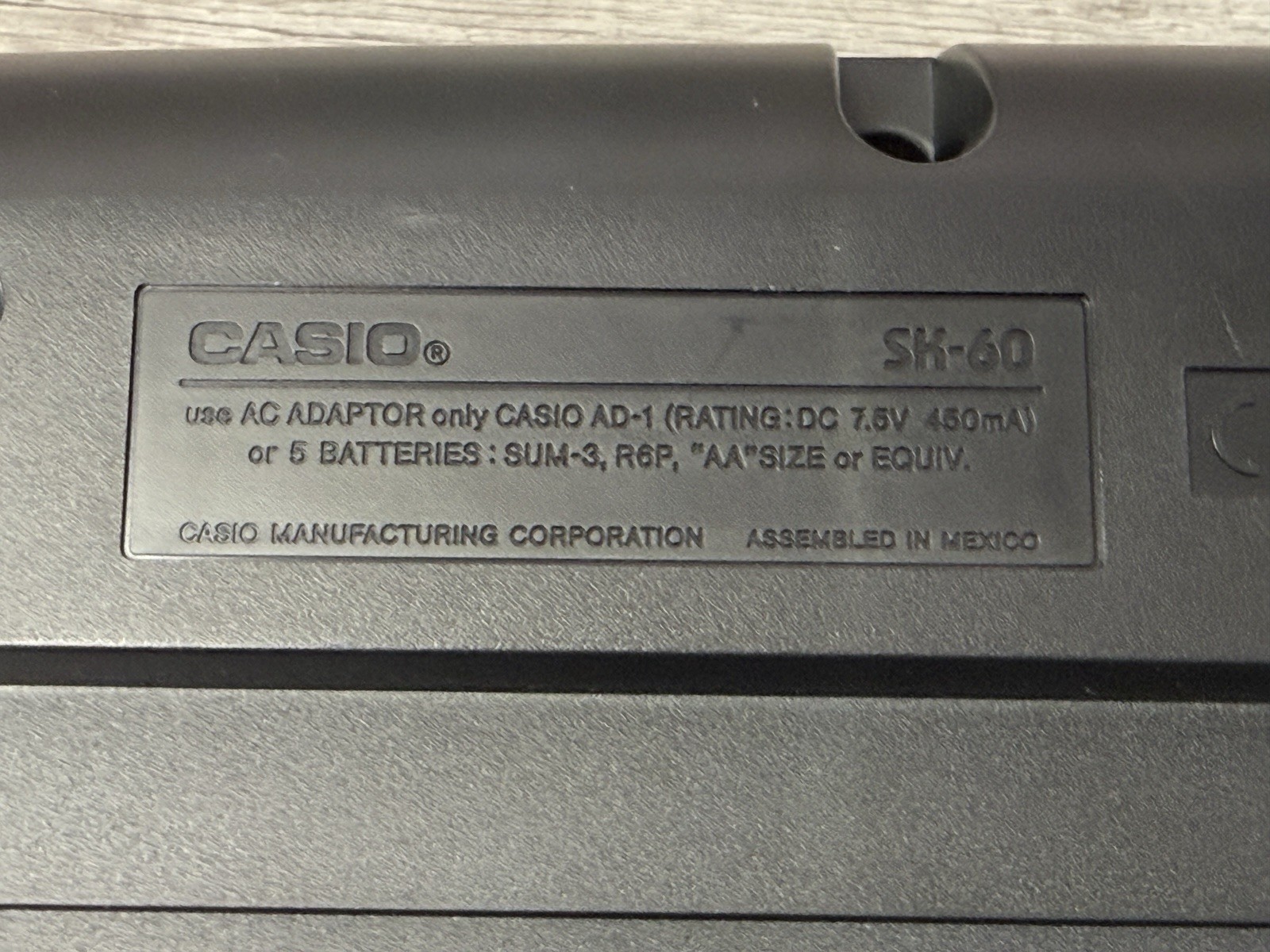 Casio SK-60 Vintage 1990 Mini Sampling Keyboard TESTED WORKING No Adapter (#1)