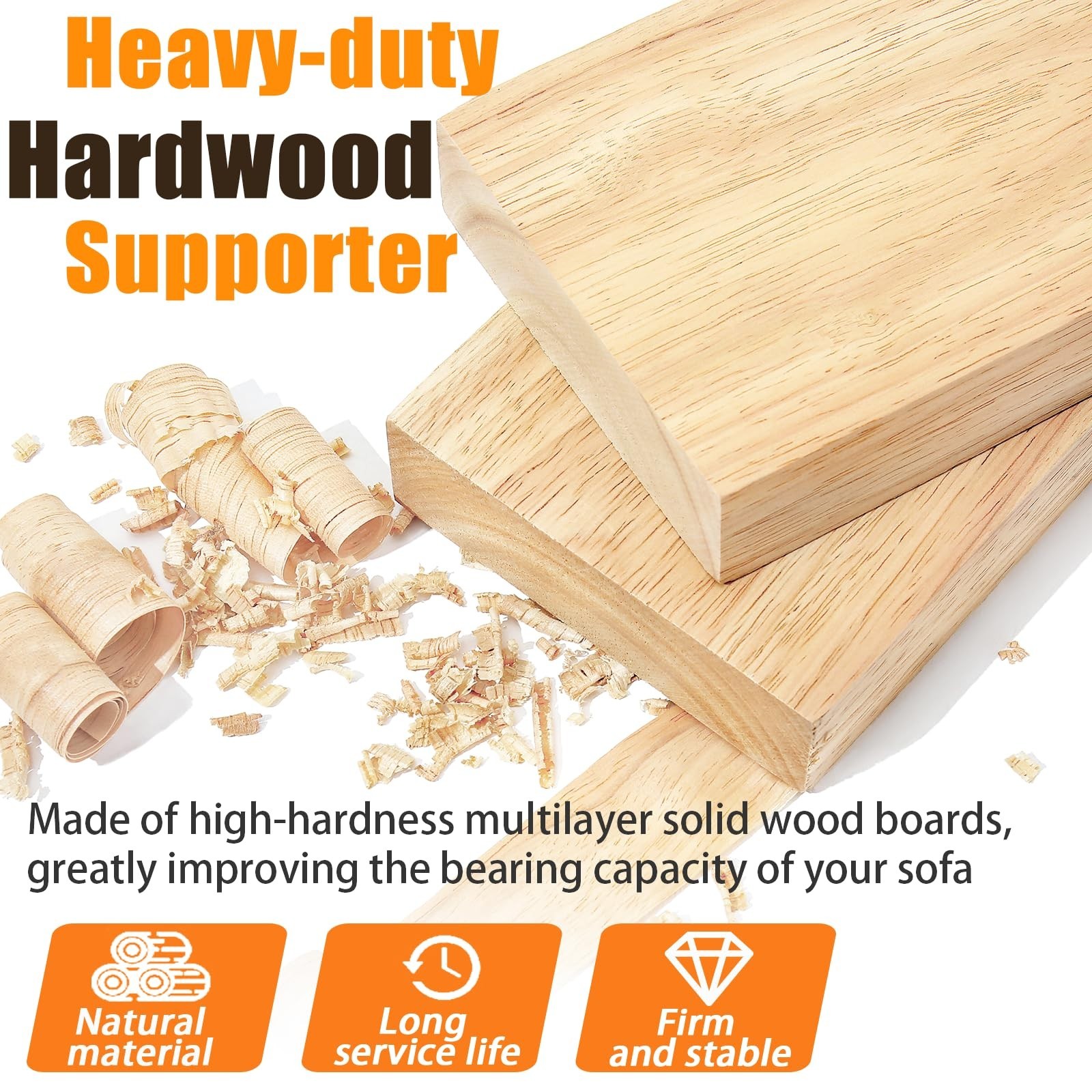 Heavy Duty Couch Cushion Support Board 24"x72" - Solid Wood Insert for Sagging S