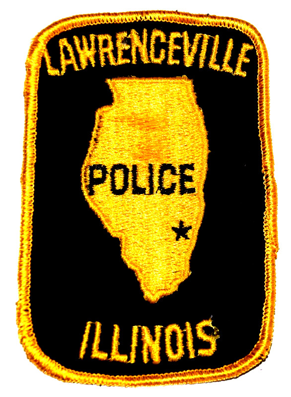 LAWRENCEVILLE - POLICE - ILLINOIS IL Sheriff Police Patch VINTAGE OLD MESH