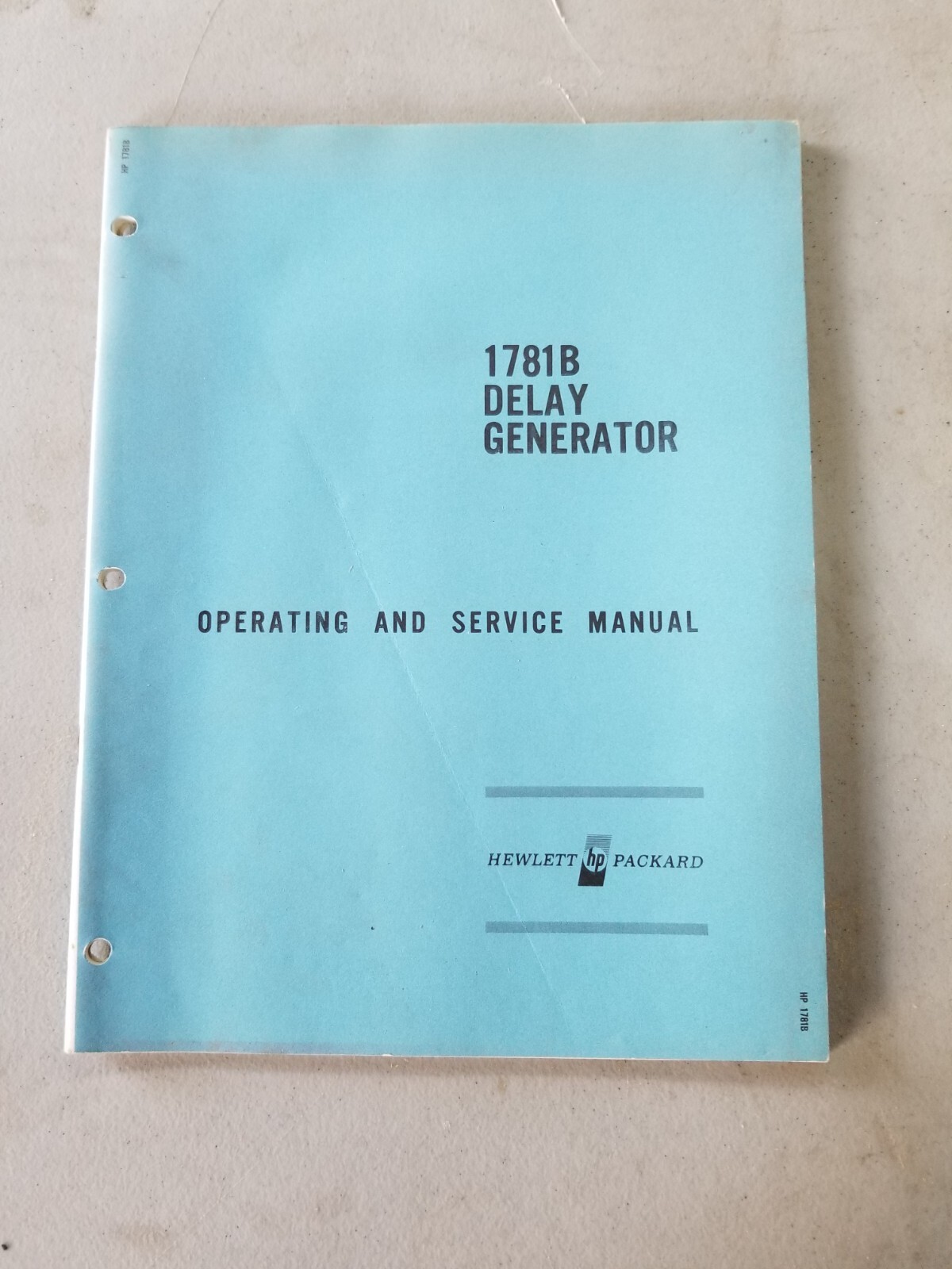 Original HP 1781B Delay Generator operating and service manual 1781B-902