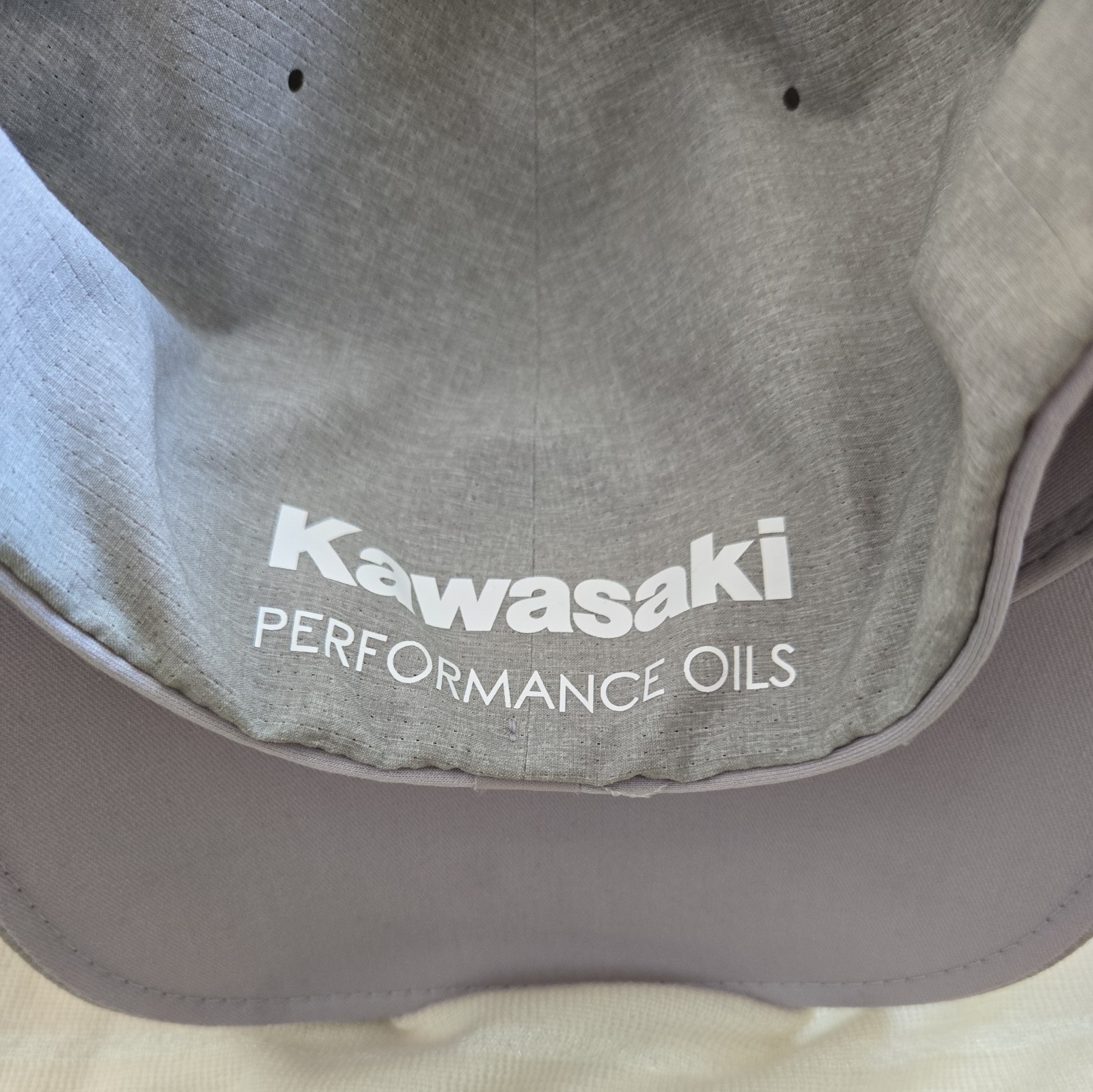 Kawasaki Performance Oils KPO Gray Baseball Hat Adjustable Motorcycle Cap