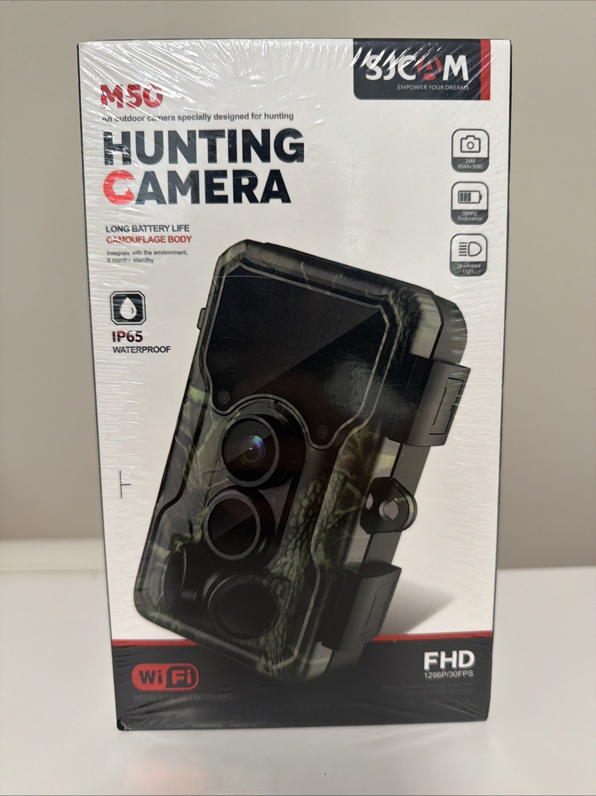 SJCAM M50 Trail Camera Hunting 1728 x 1296 Video at 30 fps 2.3" Wi-F 60° 24MP