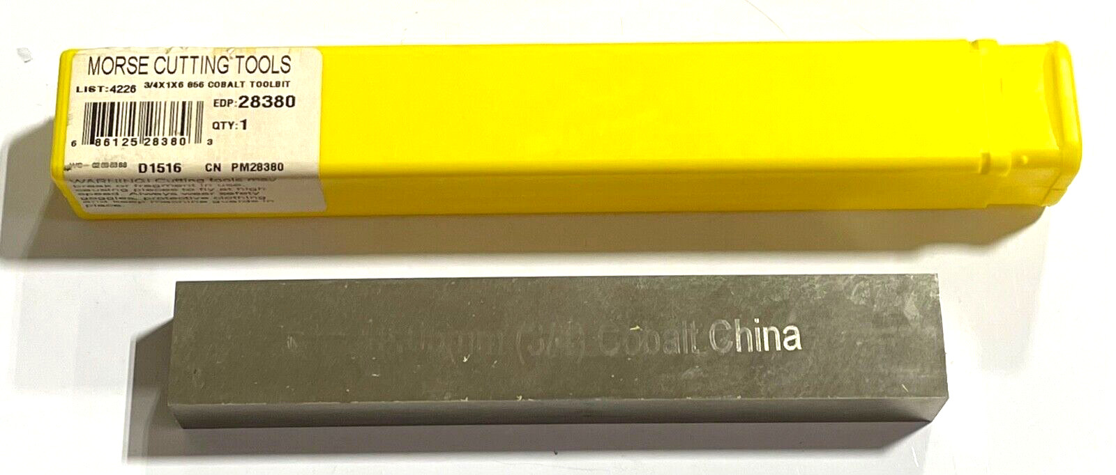 Morse 3/4" x 1" x 6" Premium Cobalt Steel Rectangular Tool Bit 28380