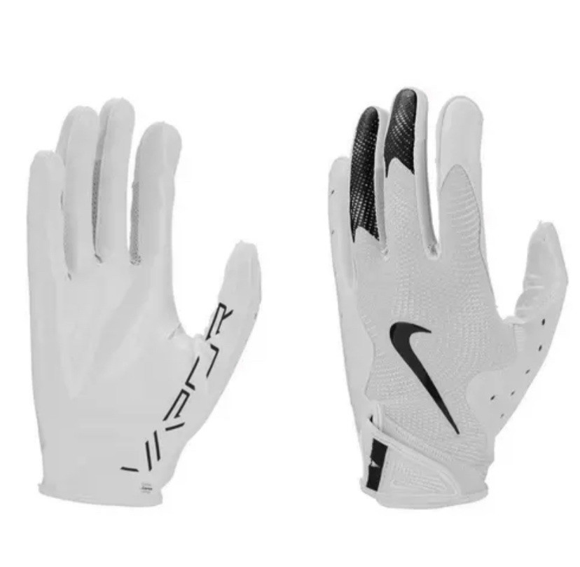 Nike Vapor Jet 8.0 Football Receiver Gloves Sz Large NEW White/Black