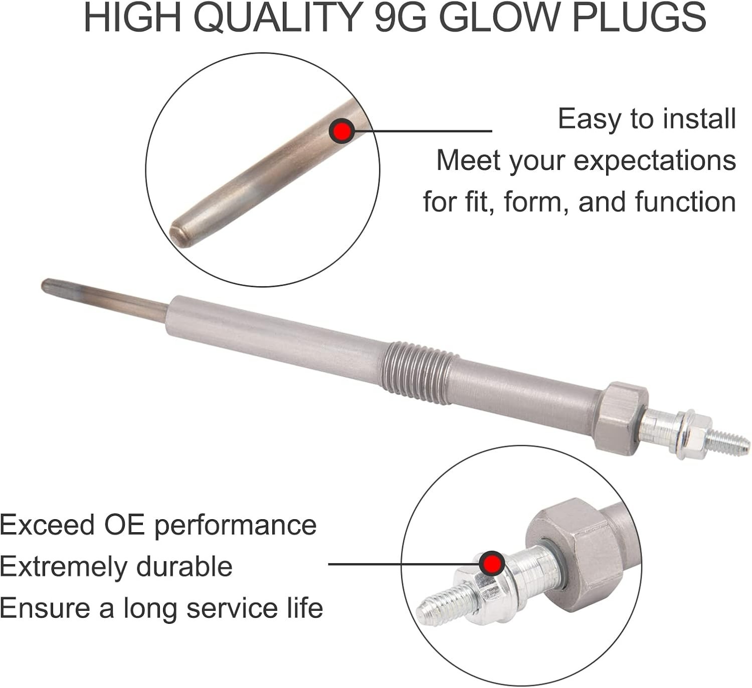 12639701 Diesel Glow Plugs 9G for Duramax LLY LML LMM Chevy&GMC LBZ LGH