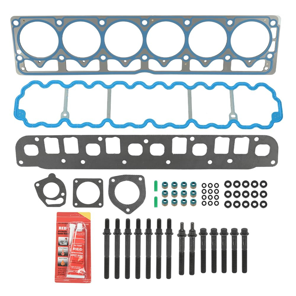 Head Gasket Head Bolts Set for Jeep Cherokee 1999-2001 4.0L 242CID L6 Ohv