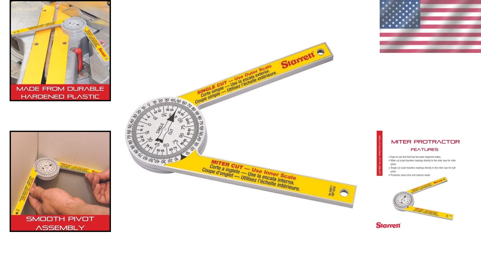 Laser Engraved Miter Protractor - Home Improvement Essential
