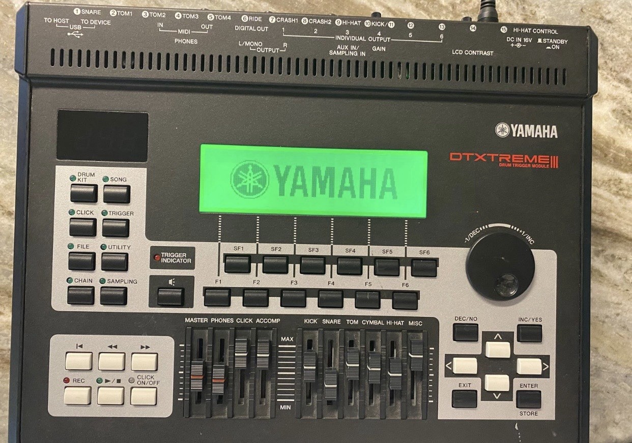 Yamaha DTXTREME III DTXT3 Digital Drum Module w/ AC Adapter, USB & MIDI