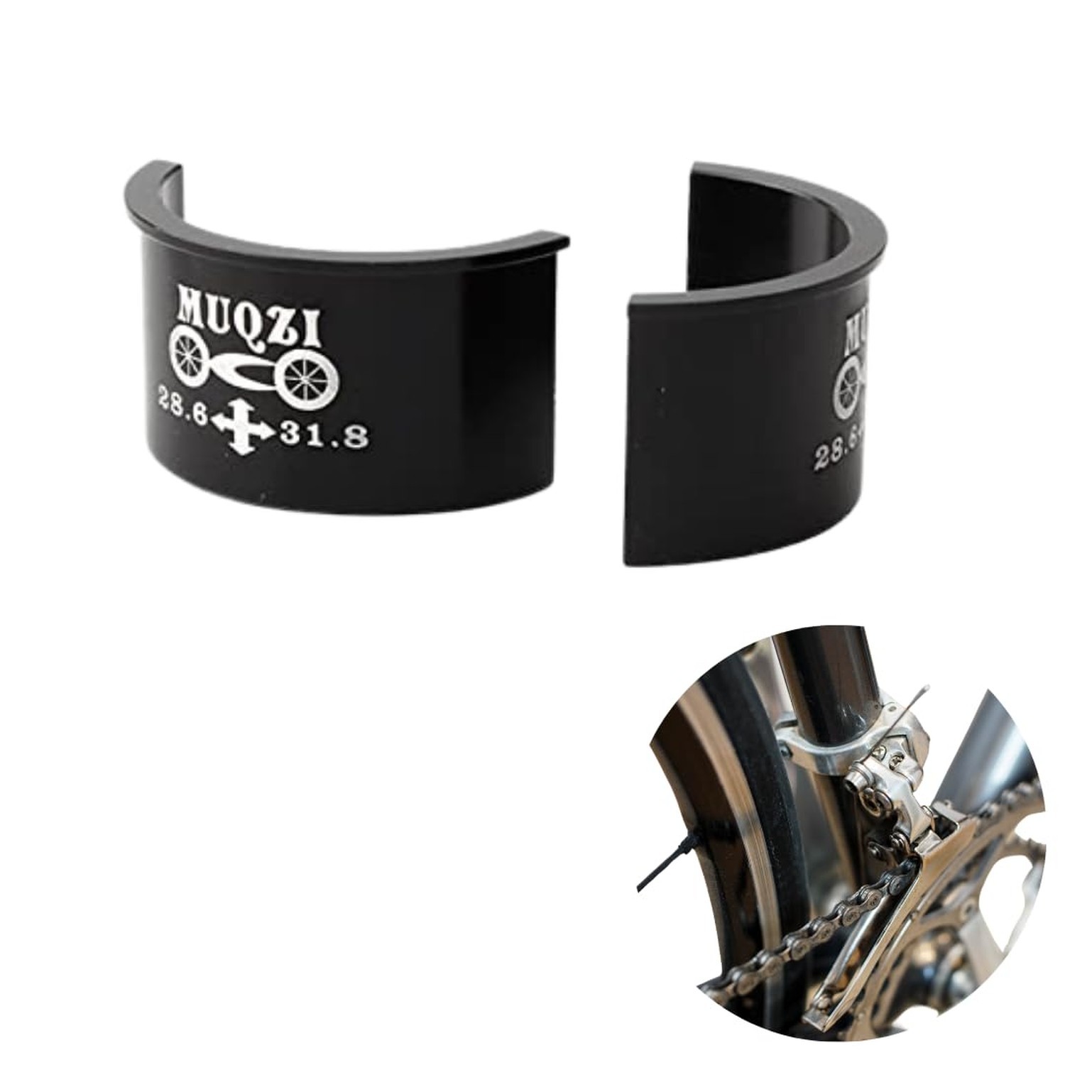 Front Derailleur Clamp Shim Spacer Adapter Kit, Various Size Options of 28.6 ...
