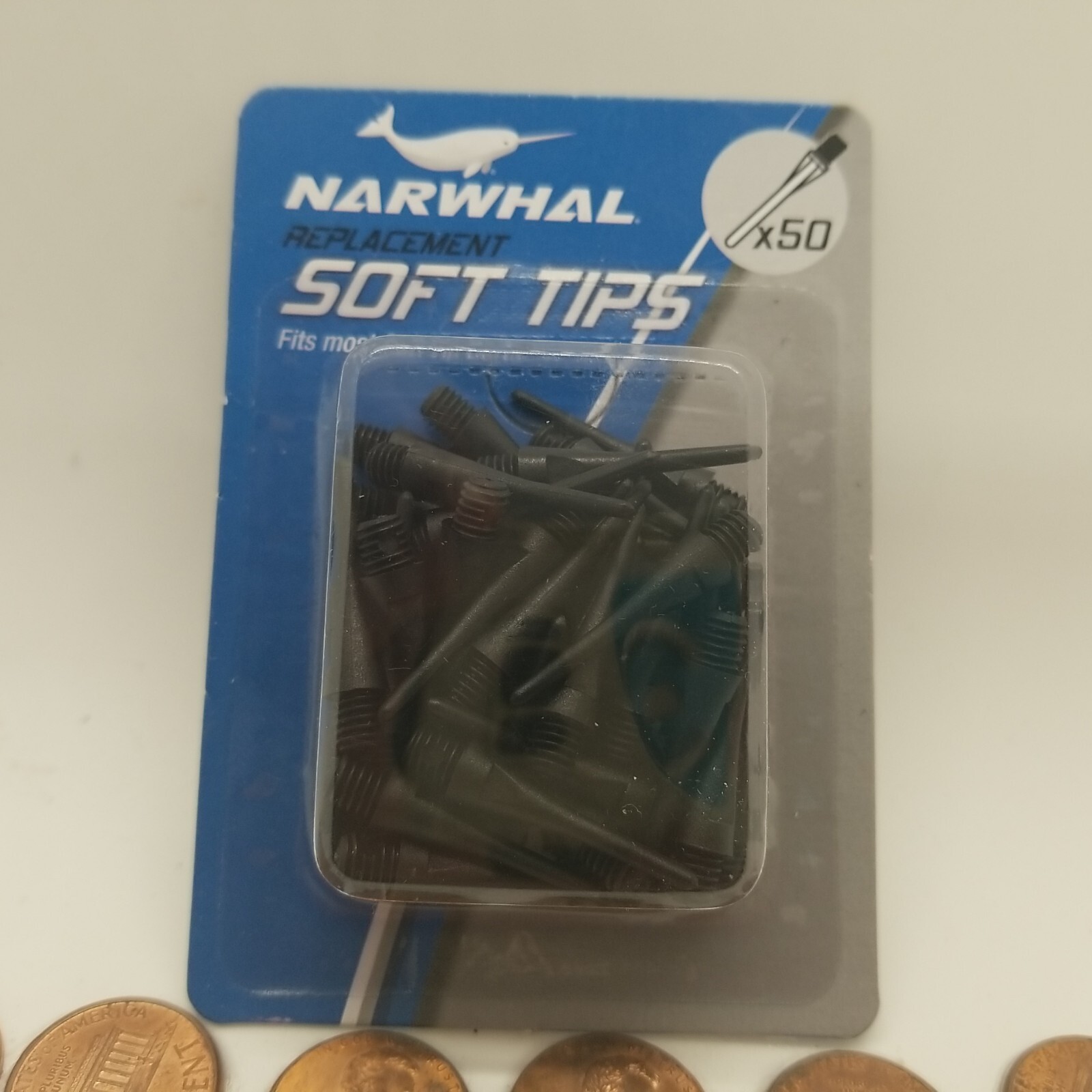 50 Count - Narwhal Soft Tips Replacement for Darts *BRAND NEW IN PACK*