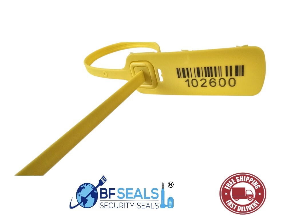 Plastic Security Seals with Metal Insert – 100 pcs Yellow-16-Inch/40cm