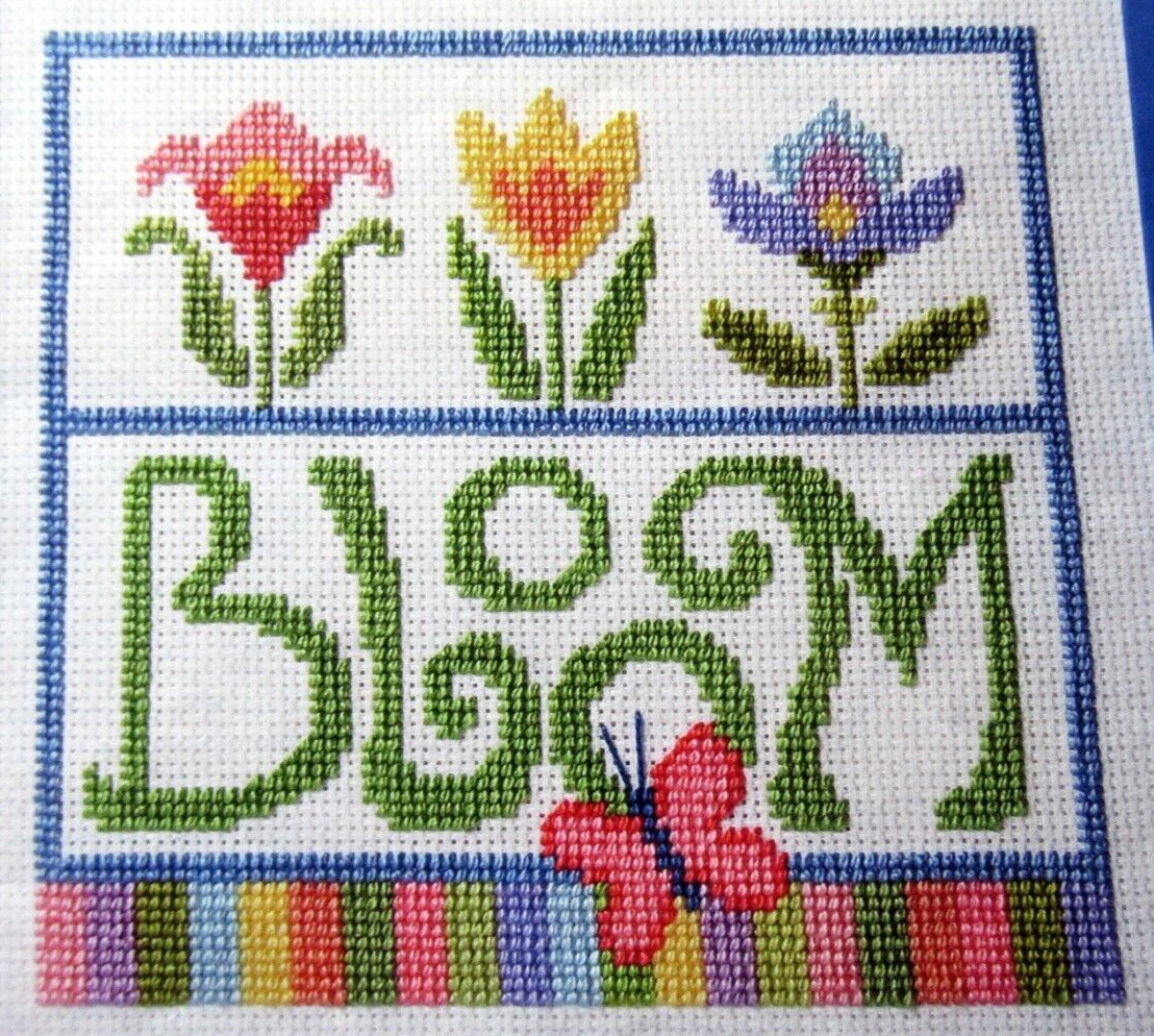 Bee Blessed Thankful Loving Bloom Spring Design CROSS STITCH PATTERNS