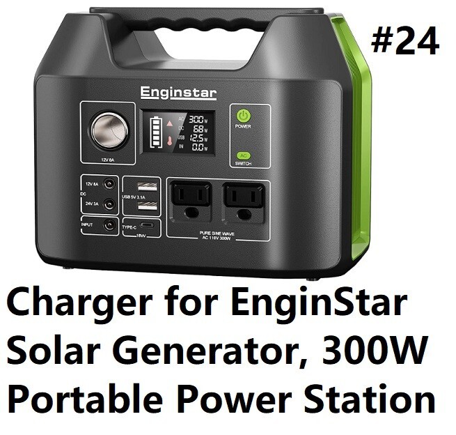 🔥ac adpater battery Charger For EnginStar 300W Portable Power Station Bank