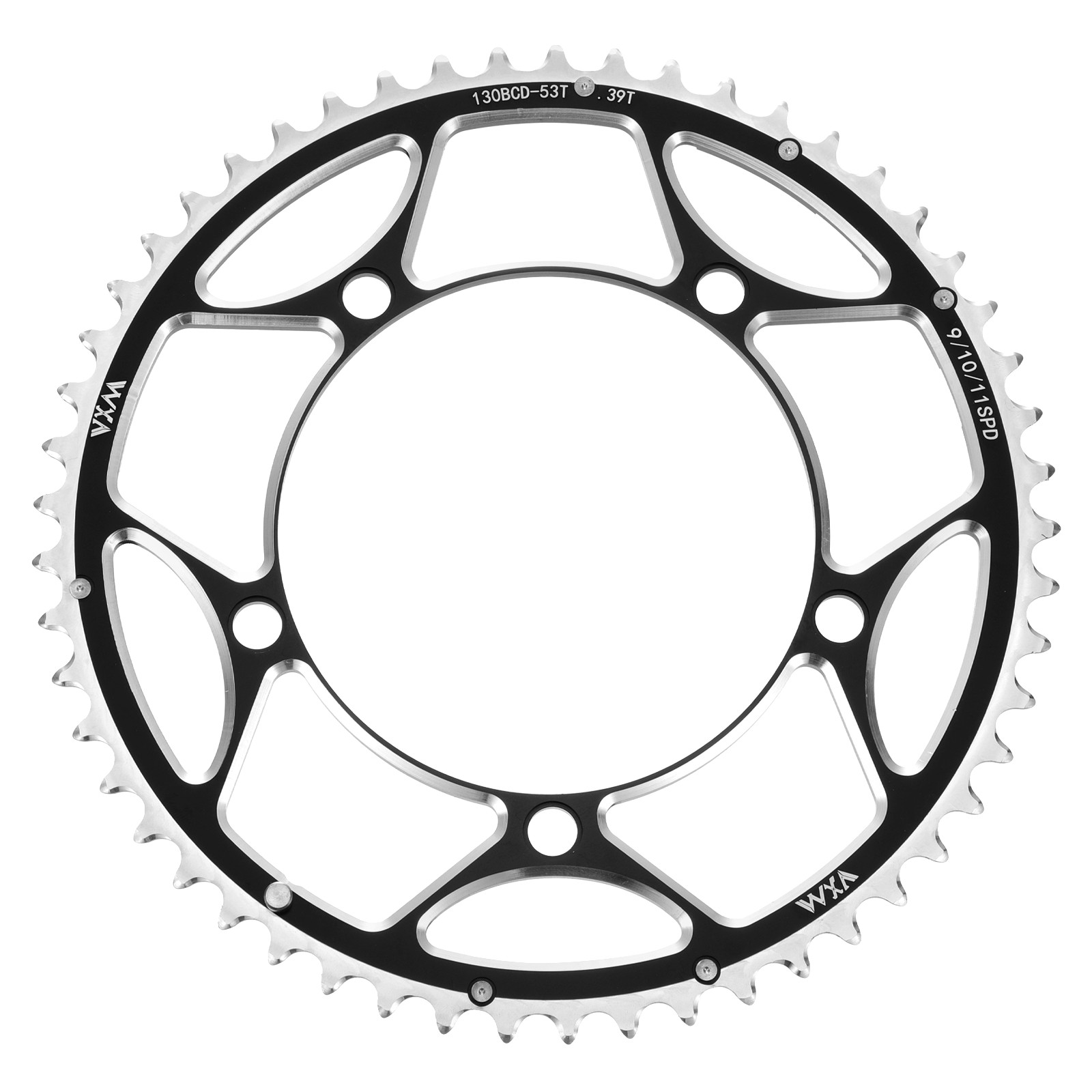 130BCD Bike Chainring 53T Round Narrow Wide Single Chainring for Road Bike