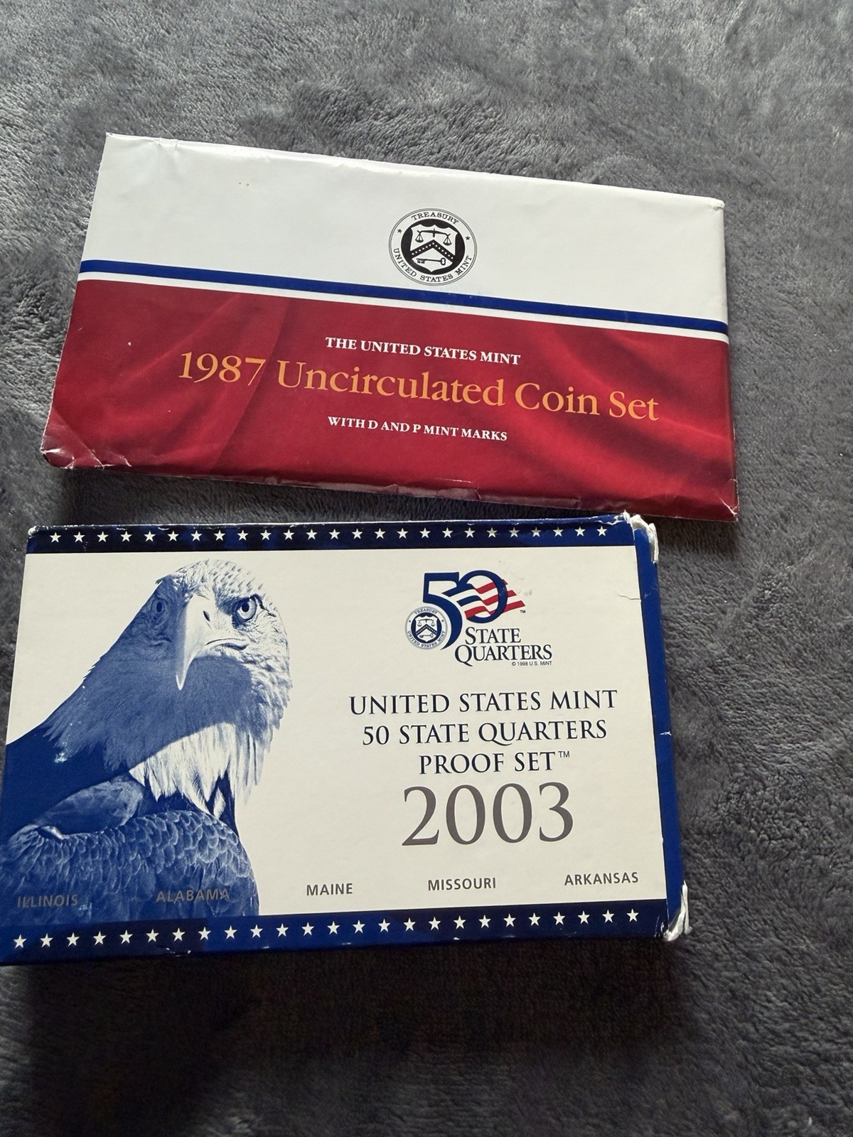 2 UNITED STATES PROOF SETS 1987+2003